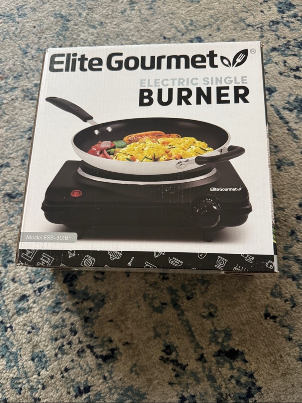 Elite Gourmet Black Electric Single Burner - Portable Cooktop